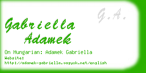 gabriella adamek business card